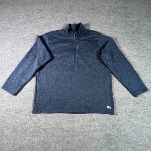 Eddie Bauer Radiator Sweater Mens 2XL Dusk Blue Heather Fleece 1/4 Zip Outdoor